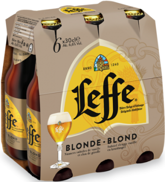 Leffe Blond set van 6 flesjes á 0,30 liter Leffe Blond set van 6 flesjes á 0,30 liter